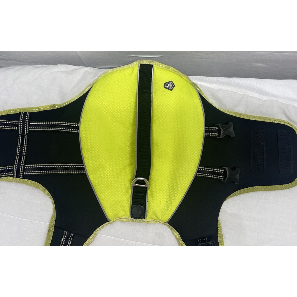 Arcadia Trail High Visibility Dog Life Jacket Flotation Aid Green SZ Medium EUC